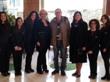 Alunni dell' Istituo Polispecialistico San Paolo di Sorrento con il prof. Saladino Saverio al Conca Park di Sorrento con  Mariella Russo albergatrice