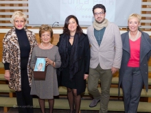 Hotel Conca Park di Sorrento, Mariella Russo albergatrice , premiata Lidia Russo Fiorentino, con Carolina Ciampa, un angelo creato dal maestro d'arte presepiale Federico Iaccarino, Myra Petri