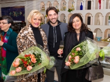 Hotel Conca Park di Sorrento , Il nostro caro Luigi Gargiulo che ci omaggia fiori meravigliosi come Lui, con Mariella Russo albergatrice, e Carolina Ciampa